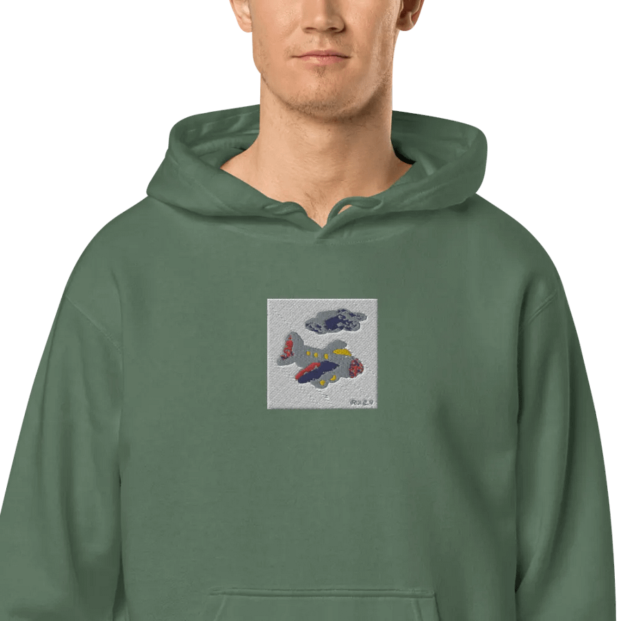 Kid Airplane (Independent Trading Co. Pigment Dyed Hoodie) product image (1)