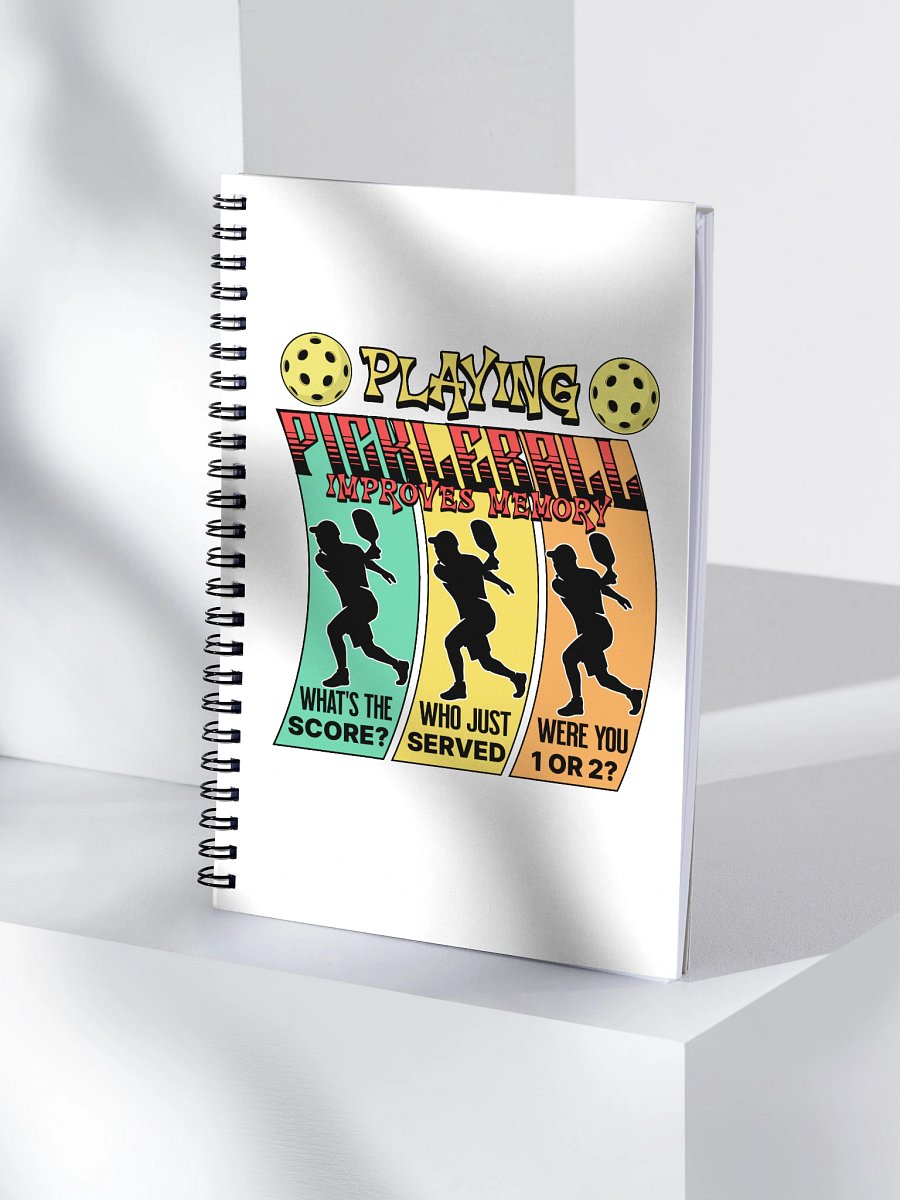Playing Pickleball Improves Memory Ribbon Spiral Notebook product image (1)