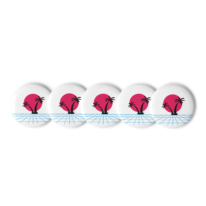Synthwave Sunset Pin Set product image (1)