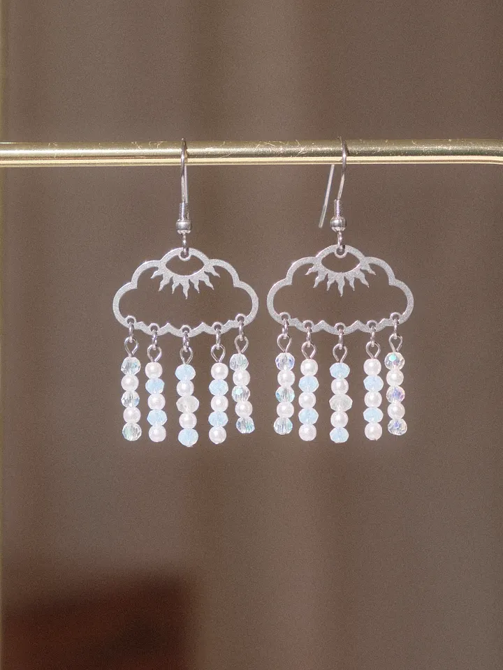 Raincloud - Moonstone earrings product image (1)