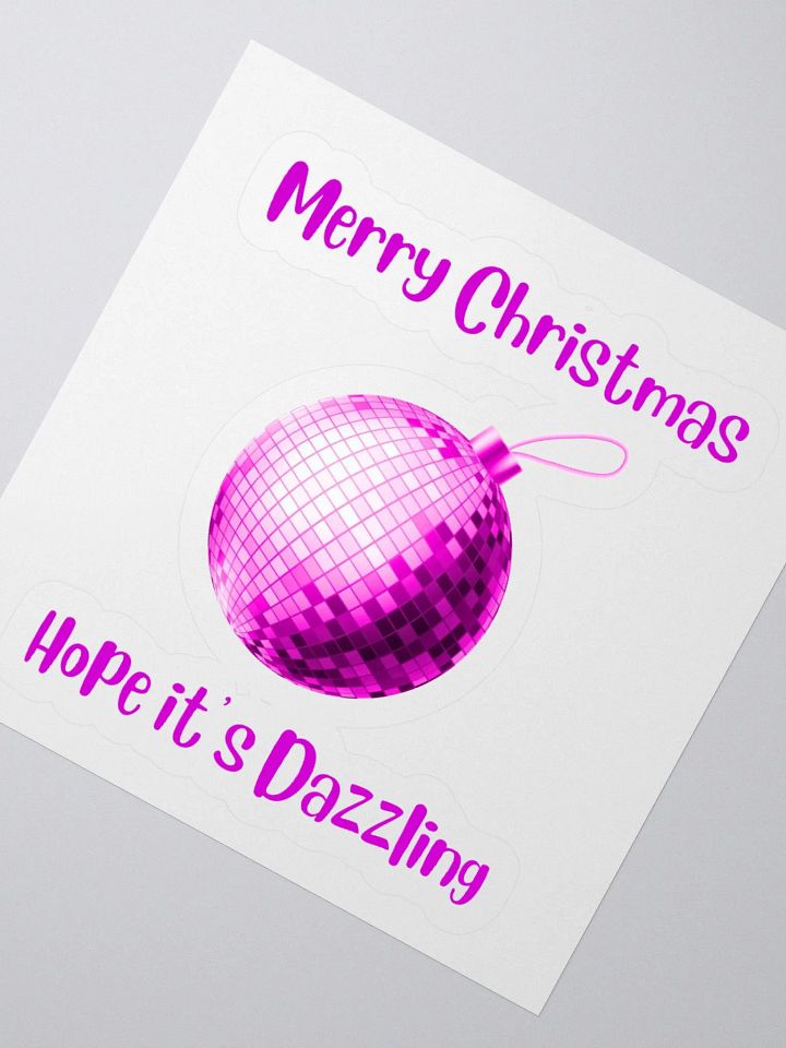 Dazzling Christmas Mirrorball Sticker - Pink product image (2)