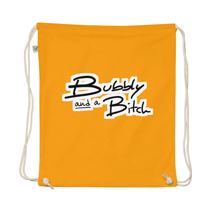 Bubbly and a B*tch (bubble design) cotton drawstring bag product image (1)