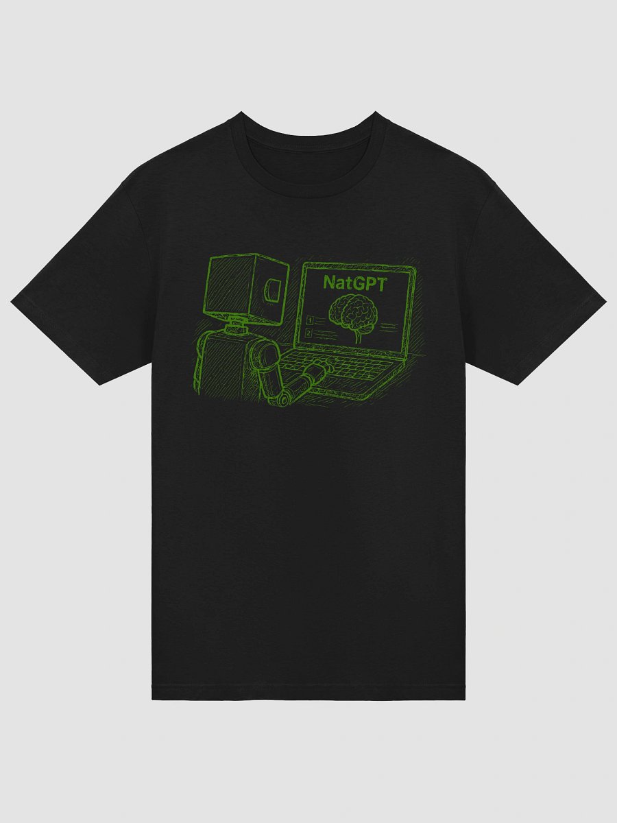 NatGPT: Check important info shirt - Black Tee product image (5)
