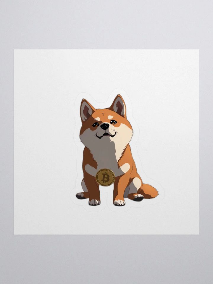Bitcoin Shiba Inu Sticker – Crypto Meme Dog Vinyl Decal product image (1)
