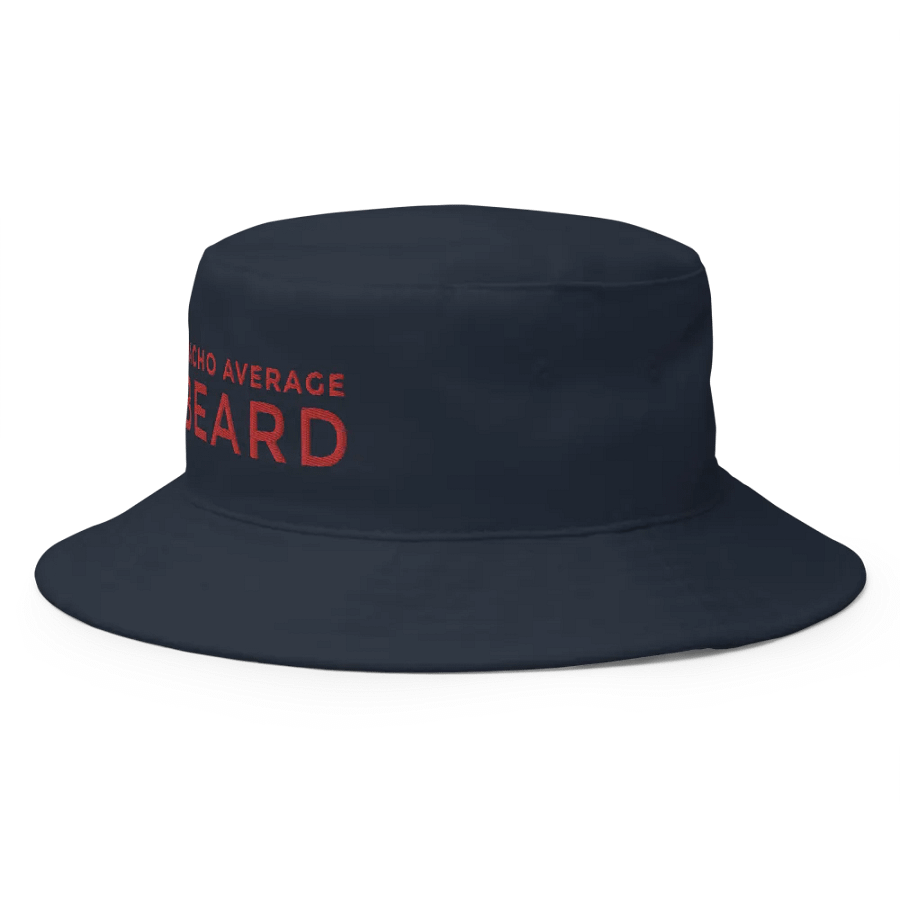 Nacho Average Beard Navy Bucket Hat (Red Embroidery) product image (2)