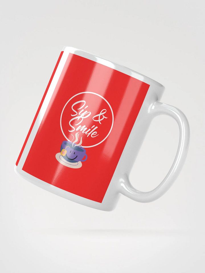 Sip & Smile White Glossy Mug product image (4)