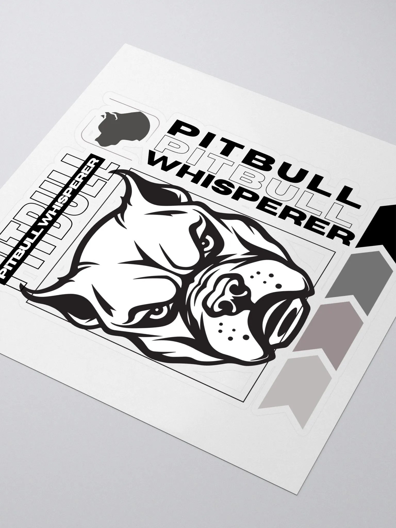 Black And White Pitbull Whisperer Sticker product image (4)