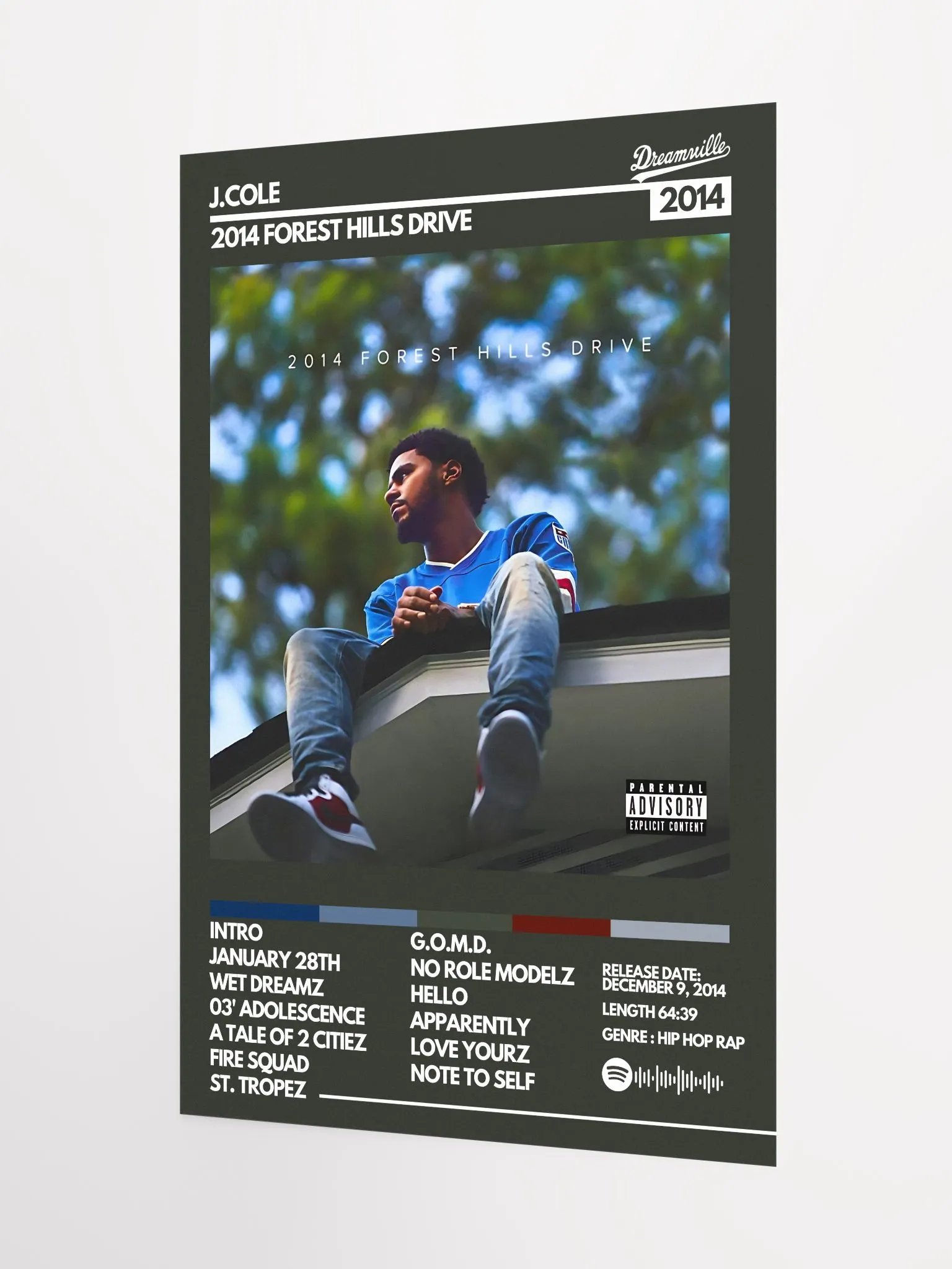 J COLE 2014 FOREST HILLS DR ALBUM POSTER product image (8)