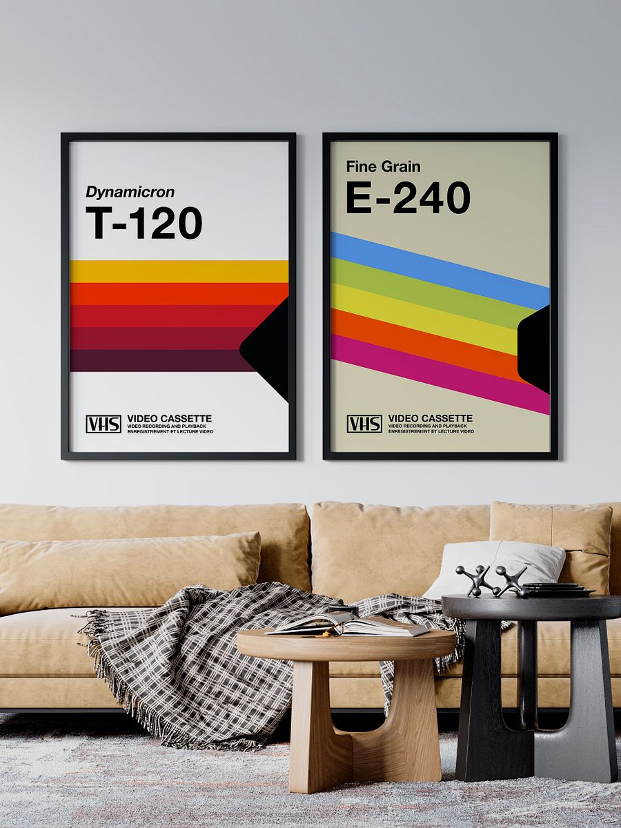 Retrowave poster: VHS cassette case E-240 [retrowave/vaporwave] — retrowave poster, aesthetic print, retrowave art, 80s wall decor product image (6)
