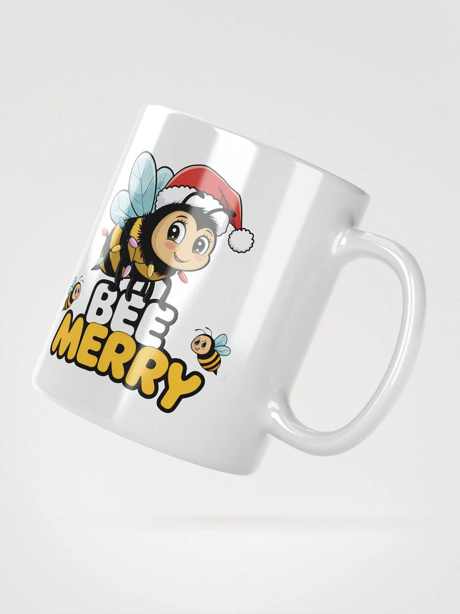 Bee Merry White Glossy Mug product image (3)
