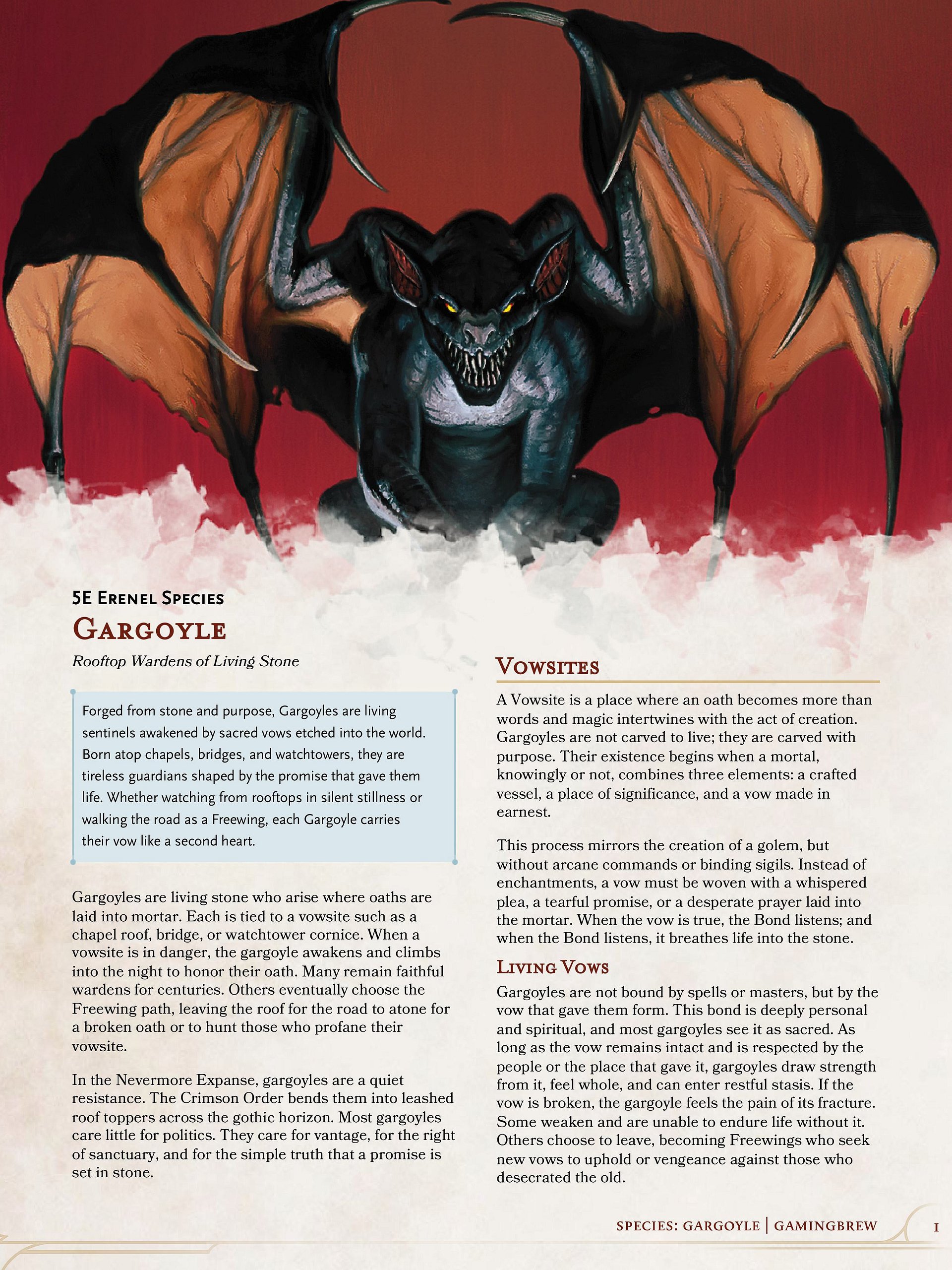 Gargoyle | 5E Species product image (2)