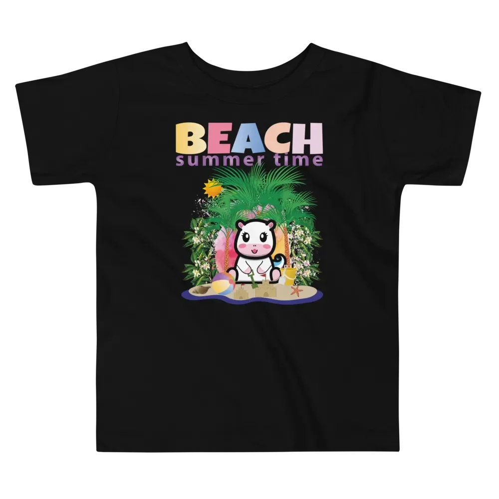 Beach Summer Funny Colorful Bella + Canvas Toddler T-Shirt – Funny Shirt & Gift for Kids product image (8)