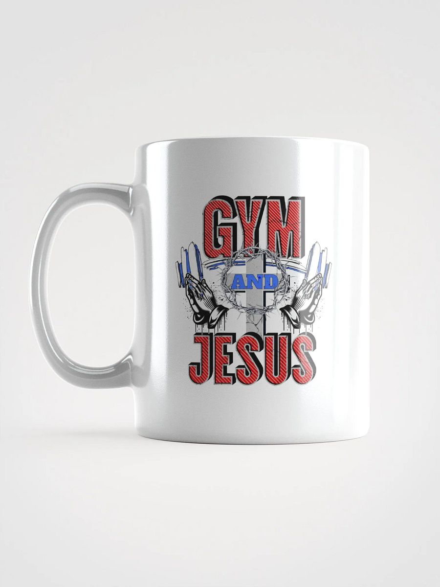Gym And Jesus Weightlifting Strength & Faith Mug product image (1)