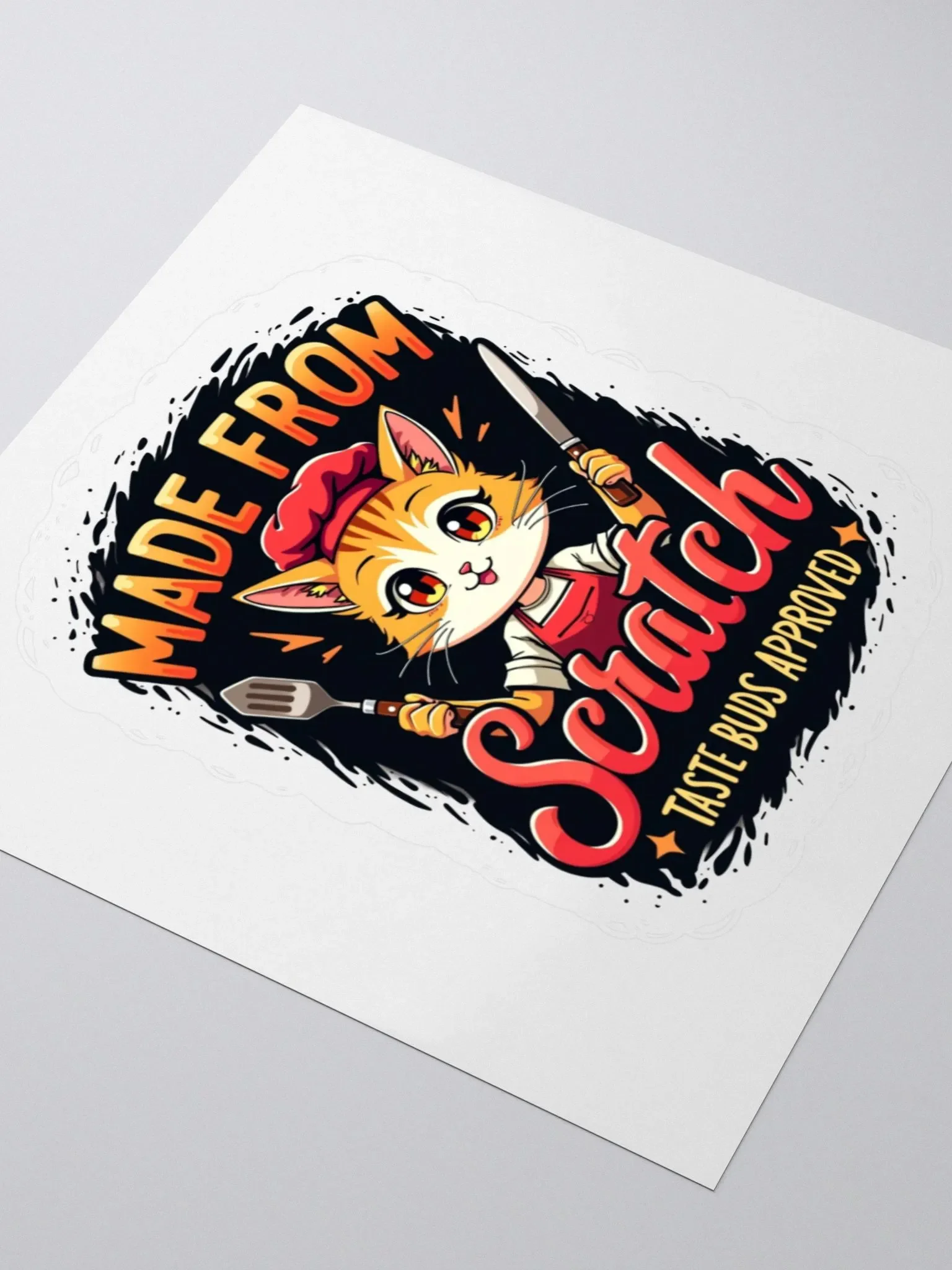 Made from Scratch Cat Chef Sticker Set product image (9)