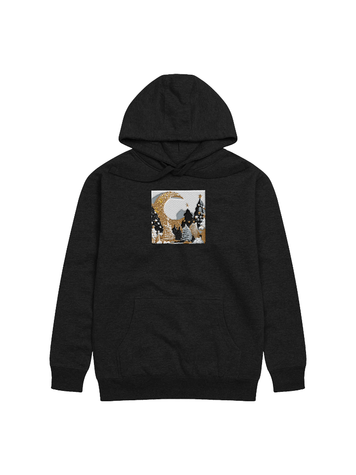 Starry Night Christmas Theme Design Embroidered Unisex Premium Hoodie product image (1)