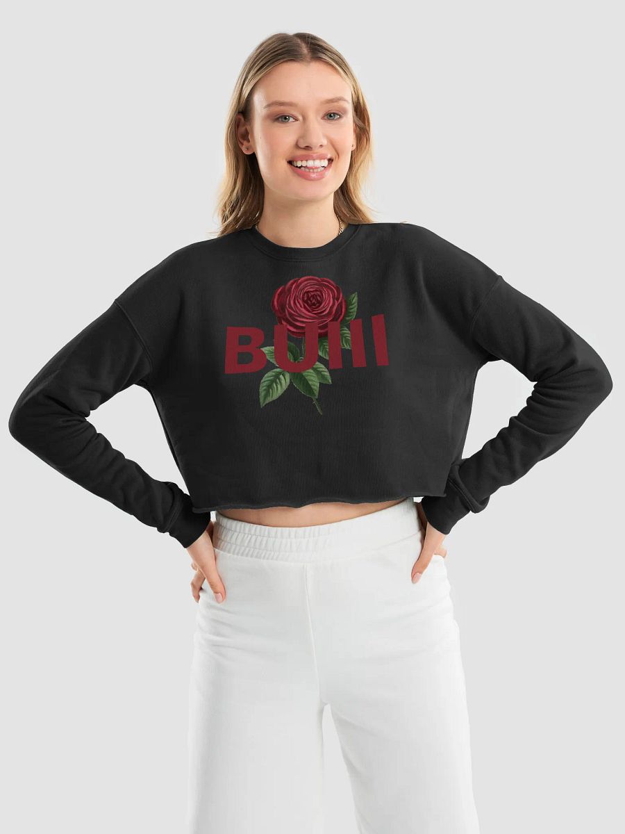 BUIII Logo Rose Women's Fleece Crop Sweatshirt product image (6)