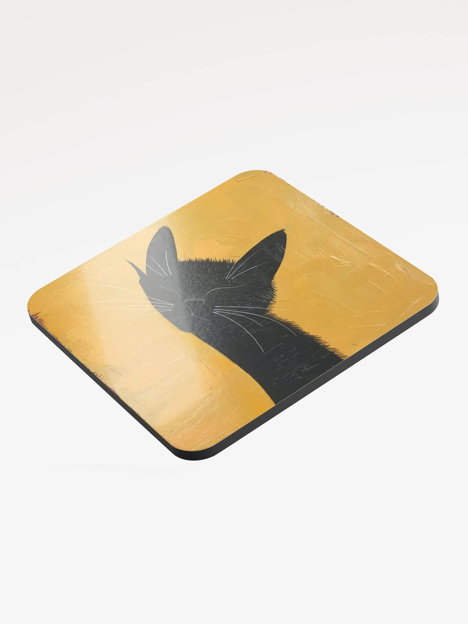 Glossed Cork Coaster by Allcolor Sleepy Cat product image (3)