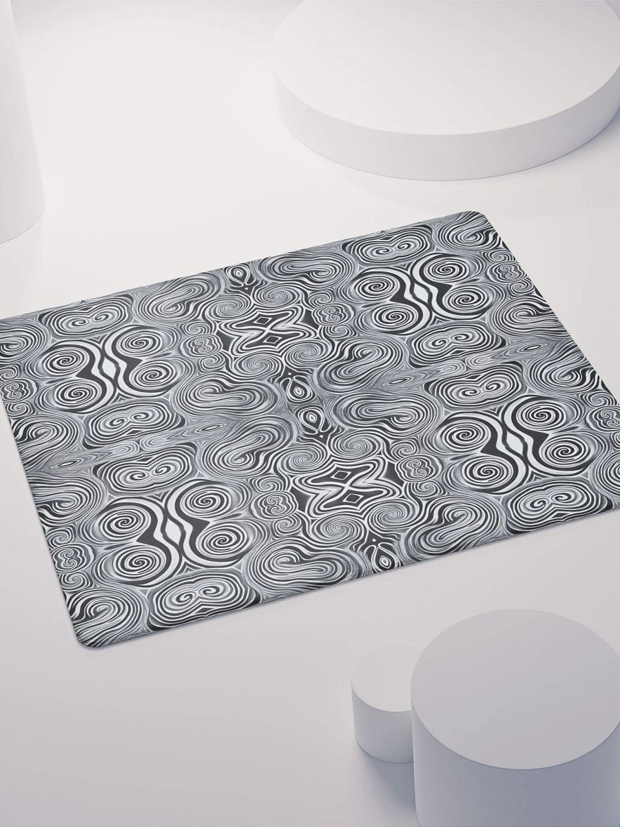 Funky Black and White Noir Liquid Tie-Dye Gaming Mouse Pad product image (5)
