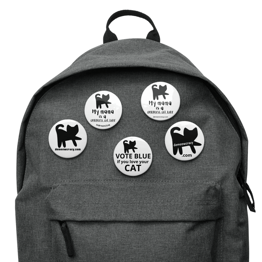 Childless Cat Lady Button Set - Black & White product image (3)
