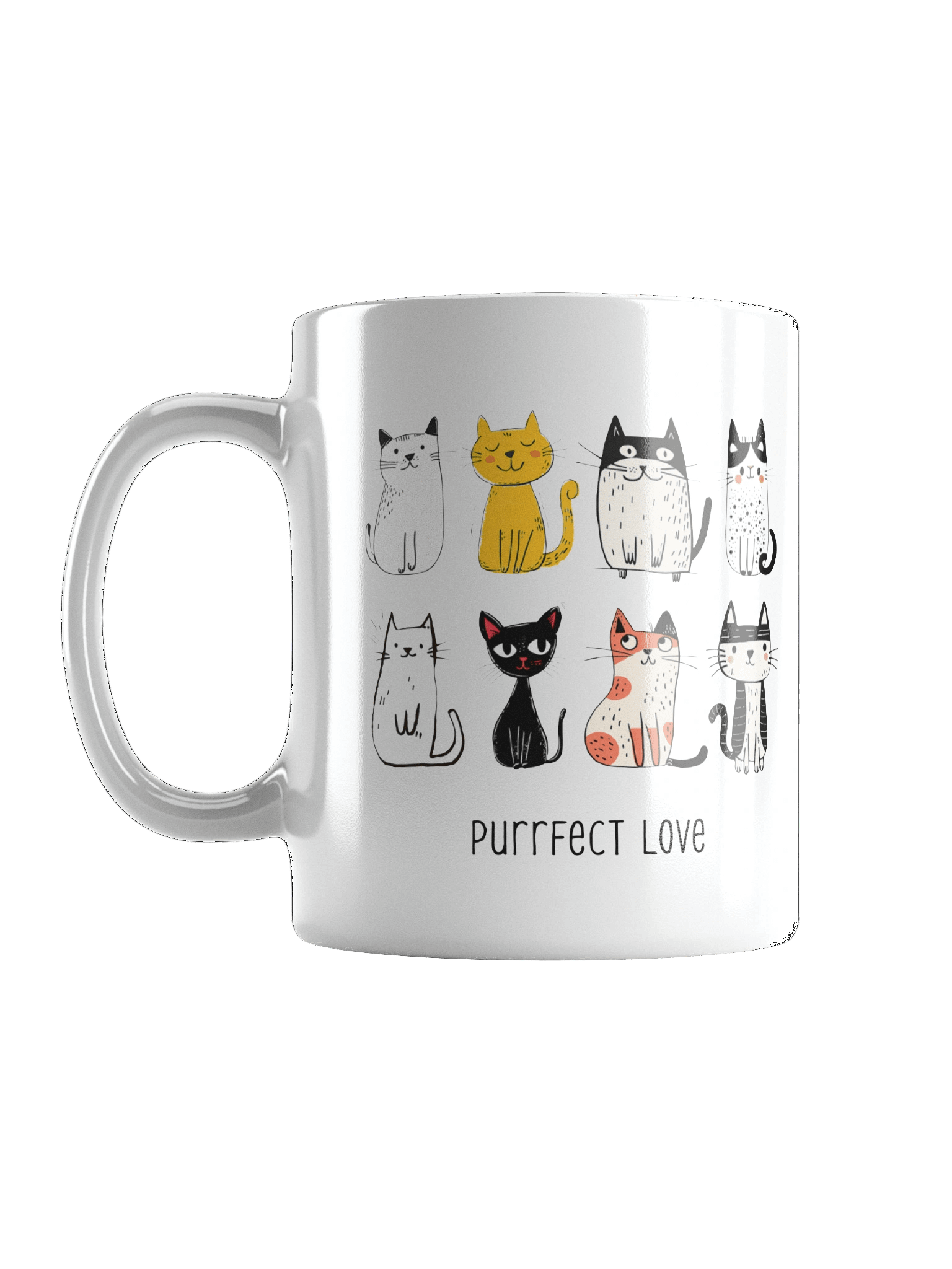 Purrrfect Love | White Glossy Mug product image (3)