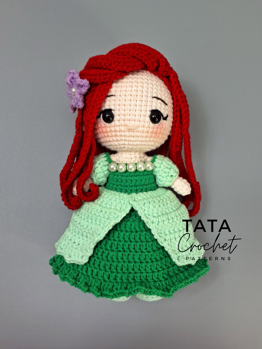 PDF -♡- Doll Dress Up & Transformation -♡- Ariel Princess Amigurumi Crochet Pattern product image (8)