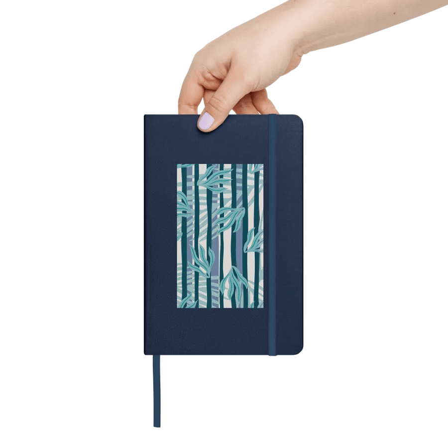 Blue Leaf Hardcover Notebook Lily Circuitry Hardcover Journal for dad mom son daughter product image (7)