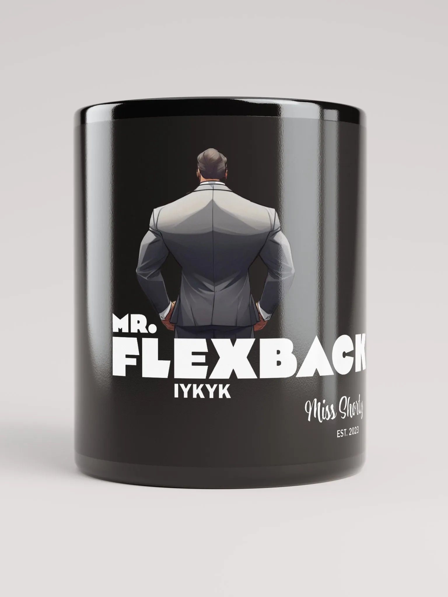 Mr. Flexback -- If you know, you know Black Mug product image (10)