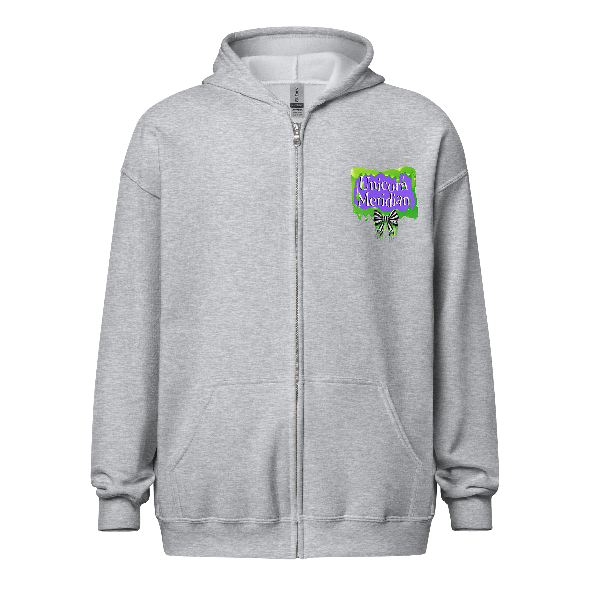 [UM Designs] Never Trust The Living [black] - Unisex Graphic Zip Hoodie product image (2)