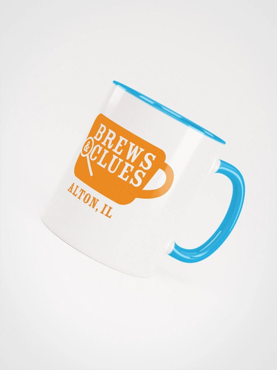 Brews & Clues Blue Accent Coffee Mug product image (4)