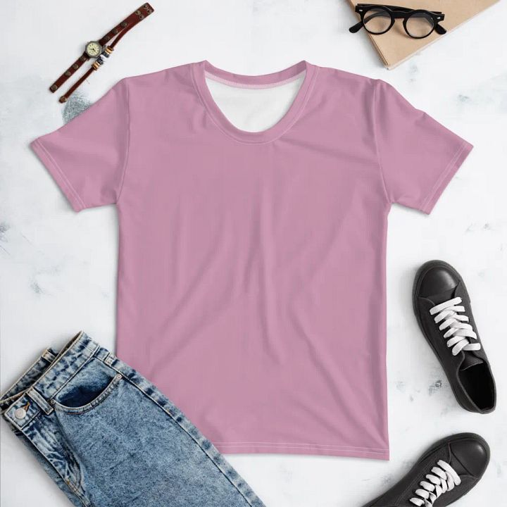 Plain Lilac Purple Soft Summer Women's Crewneck Polyester Heavyweight Premium T-Shirt by Treasure Pie product image (1)