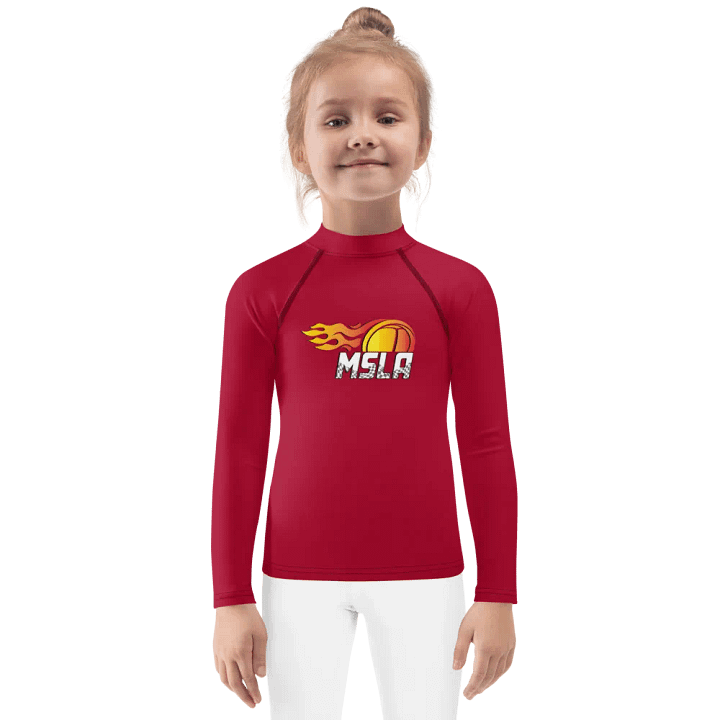 MSLA Red Little Kids Rash Guard product image (1)