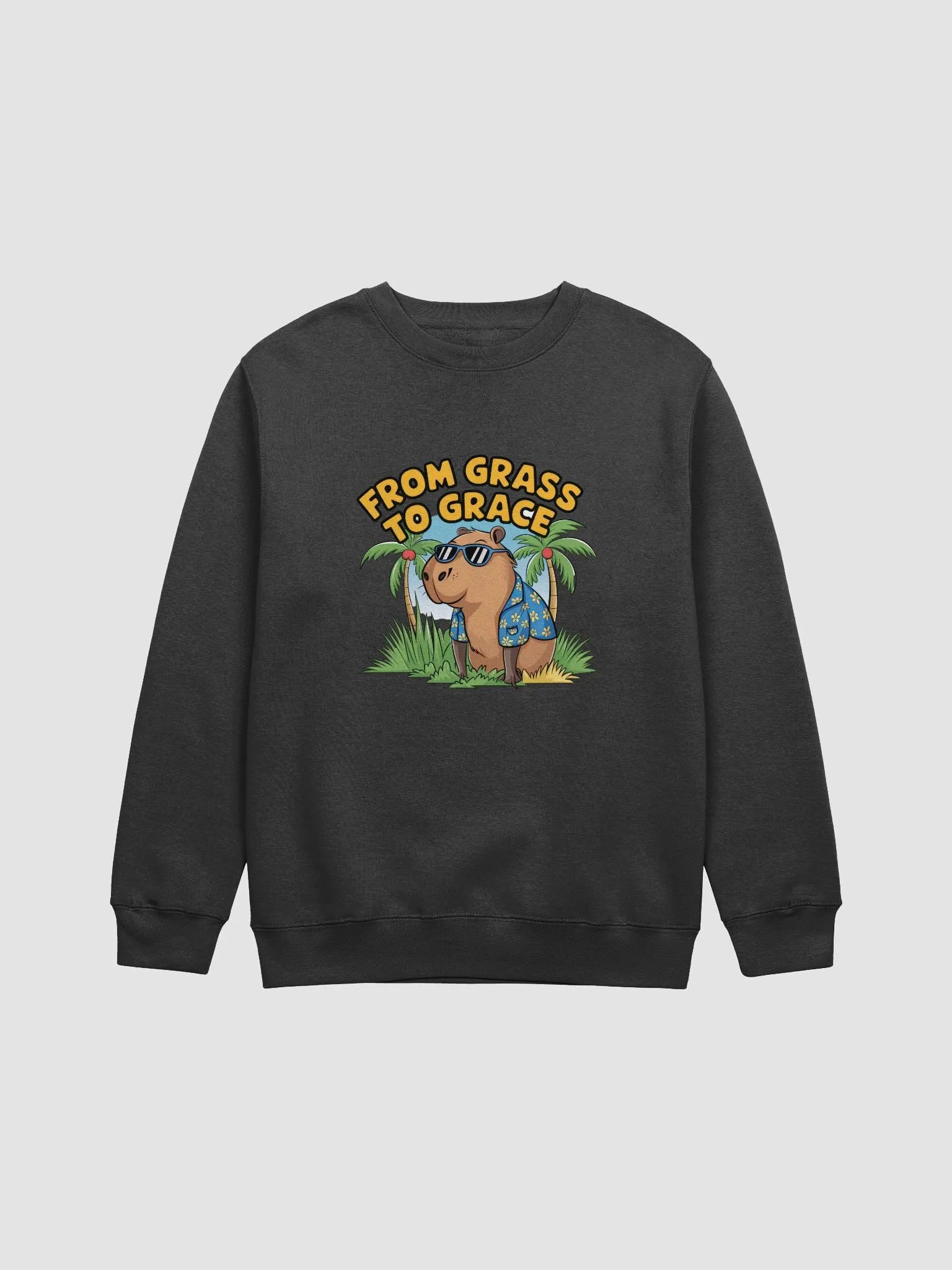 From grass to grace Capybara Cabana Crewneck product image (1)