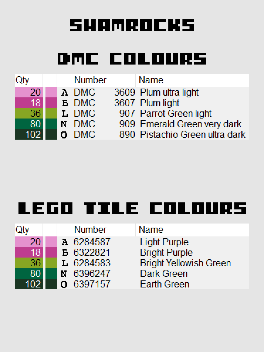 Shamrocks Pixel Art product image (4)