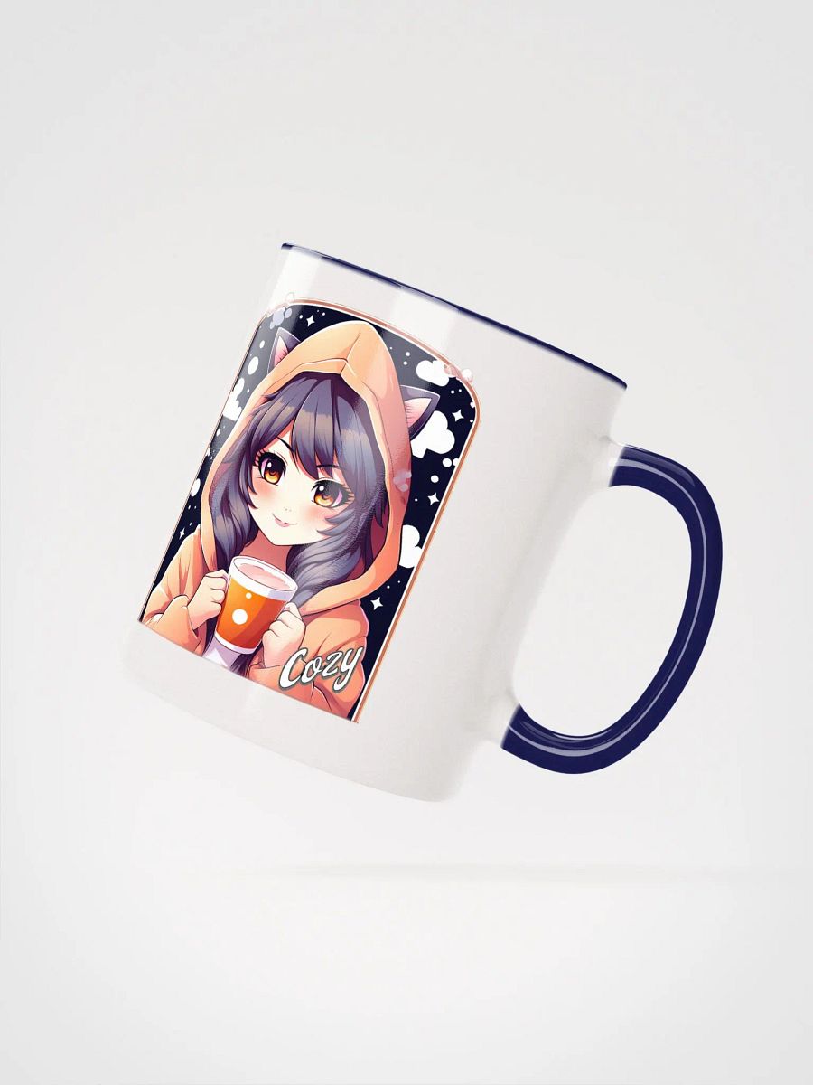 Cozy Kawaii Anime Girl - Ceramic Mug with Color Inside - v3 product image (4)