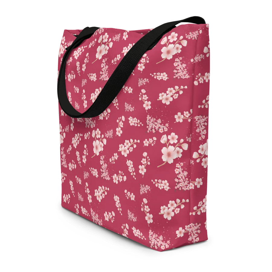 Cherry Blossoms on Magenta Floral Tote Bag product image (7)