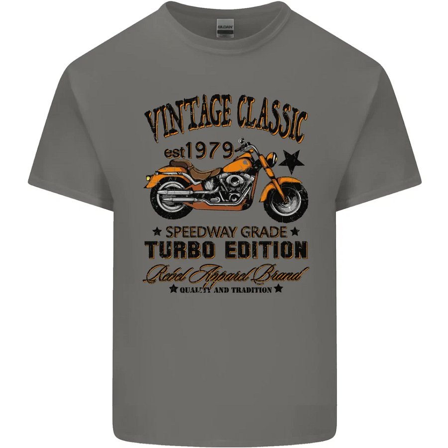 Vintage Classic Motorcycle Motorbike Biker Kids T-Shirt Boys Girls product image (2)