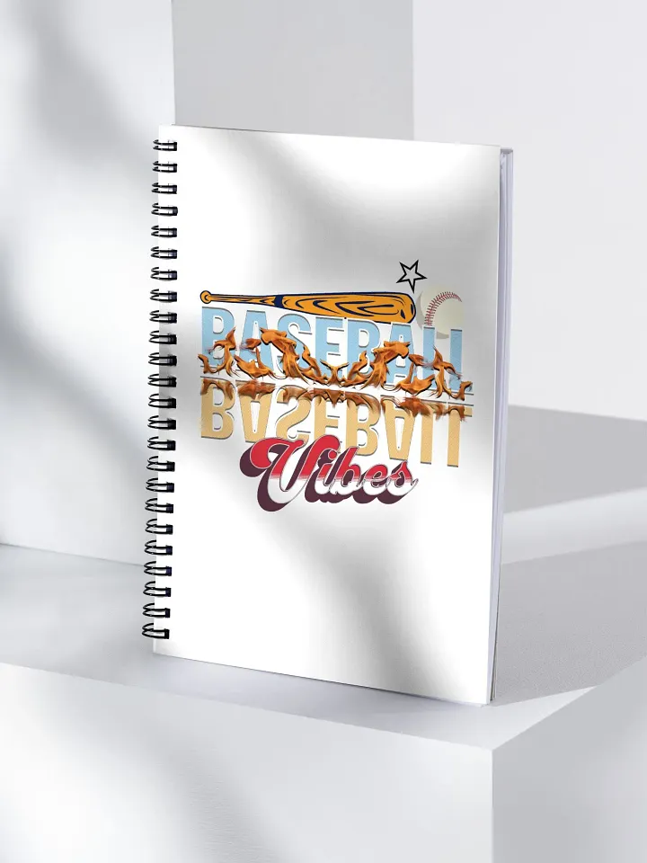 Baseball Flaming Vibes Spiral Notebook product image (1)
