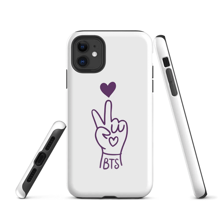 Finger Heart Purple Tough iPhone® Case product image (1)