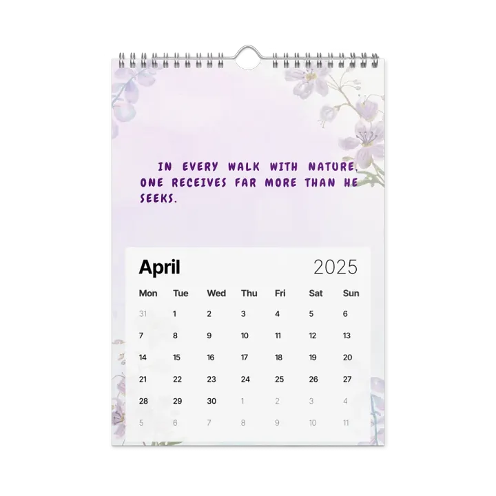 FLORAL INSPIRATIONAL QUOTES WALL CALENDAR 2025 product image (1)