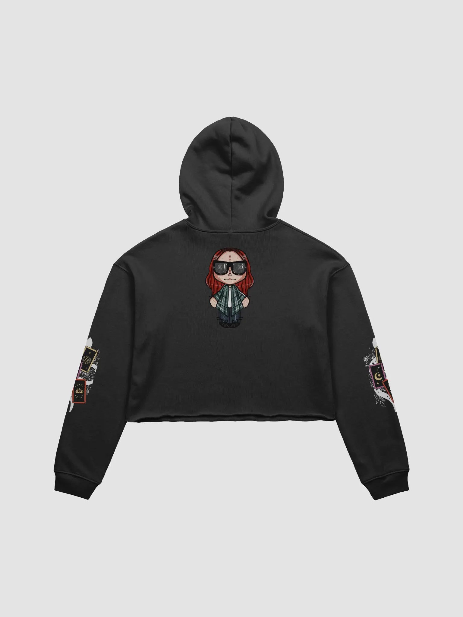 Panda Doll Crop Hoodie - Front Design product image (2)