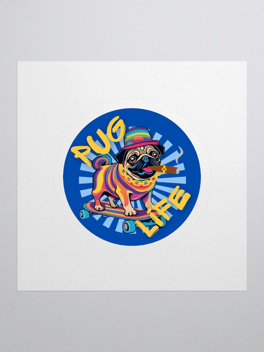 Pug Life Skateboarder Sticker product image (1)