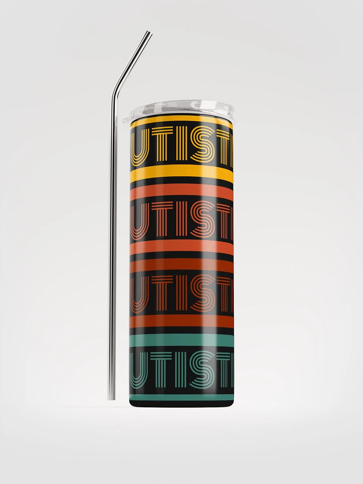 Autistic Retro Wrapped Stainless Steel Tumbler product image (2)