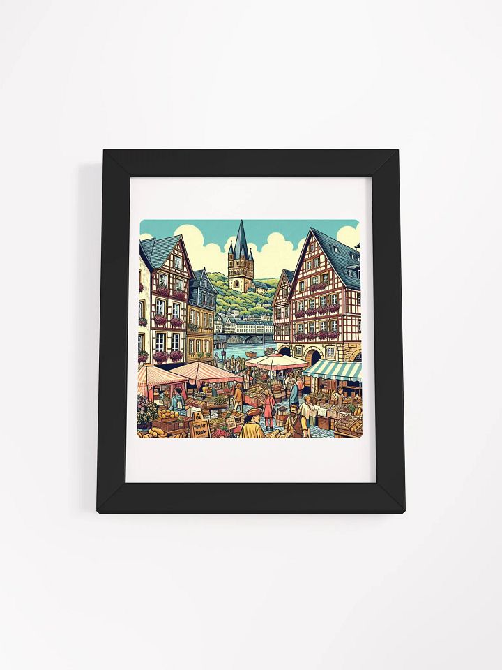 Quaint Marketplace Charm Poster | AI work Koblenz city product image (7)