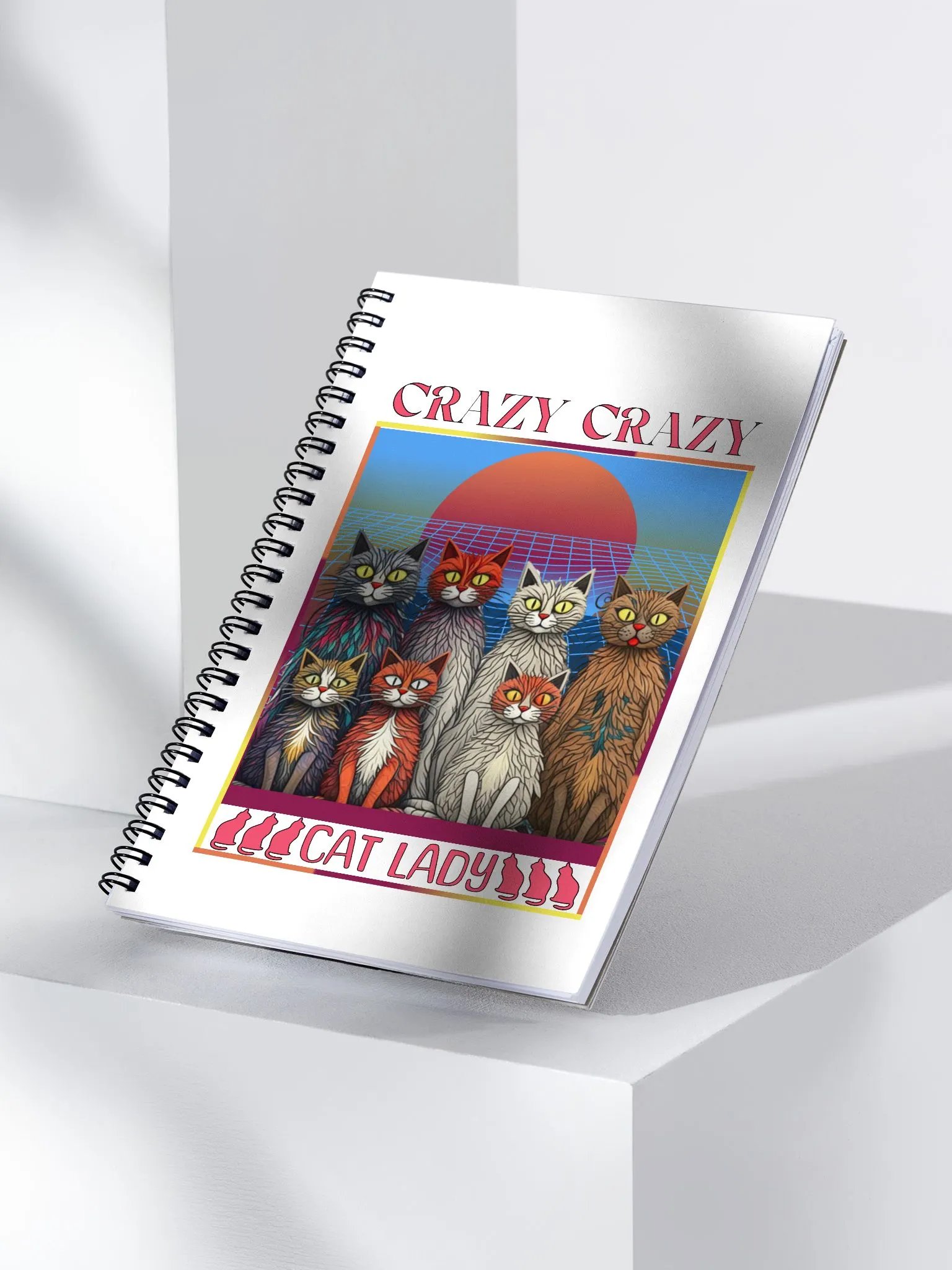 Crazy Crazy Cat Lady Spiral Notebook product image (2)
