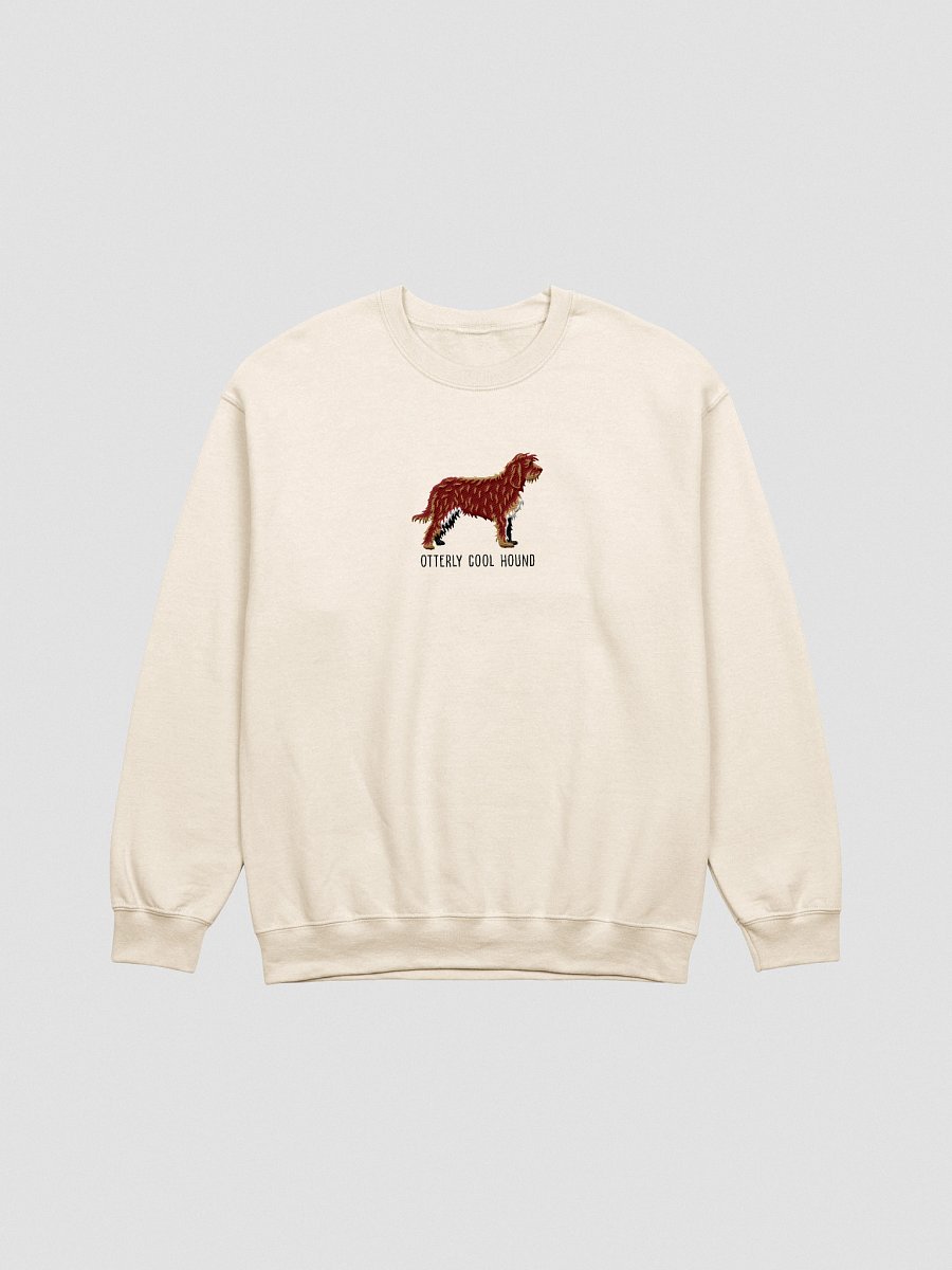 Otterly Cool Hound Sweatshirt (Embroidered) of an Otterhound(Chocolate) product image (16)