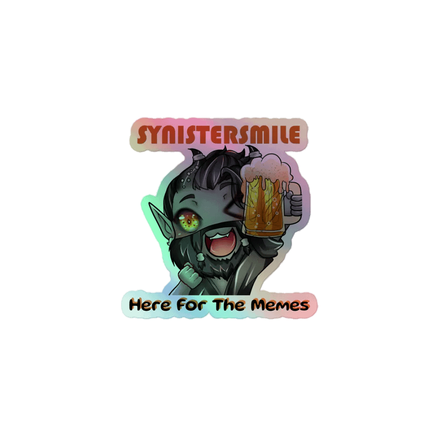 Here For The Memes Syn Holographic Sticker Sheet product image (1)