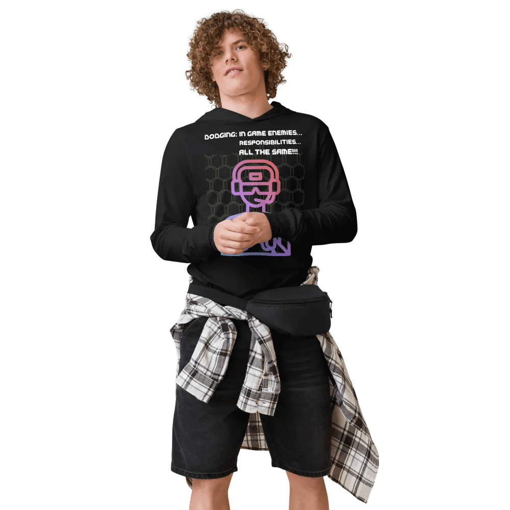 Vivid Vibes Gamer Unisex Hooded Tee product image (3)