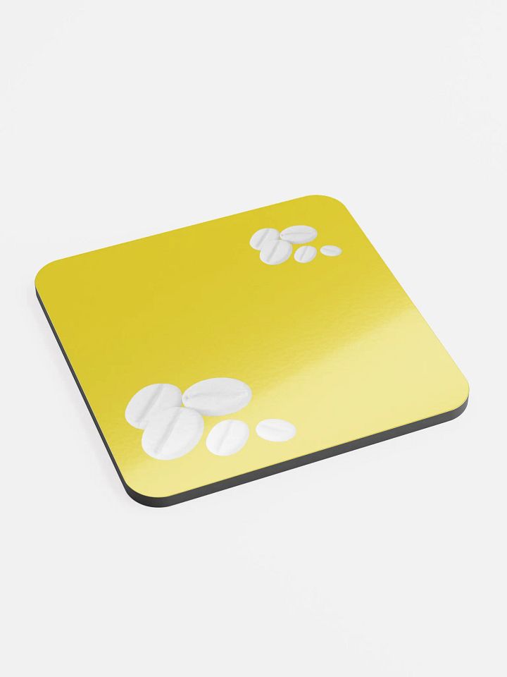 Yellow I Swear They Are Coffee Beans! White Coffee Beans Coaster product image (2)
