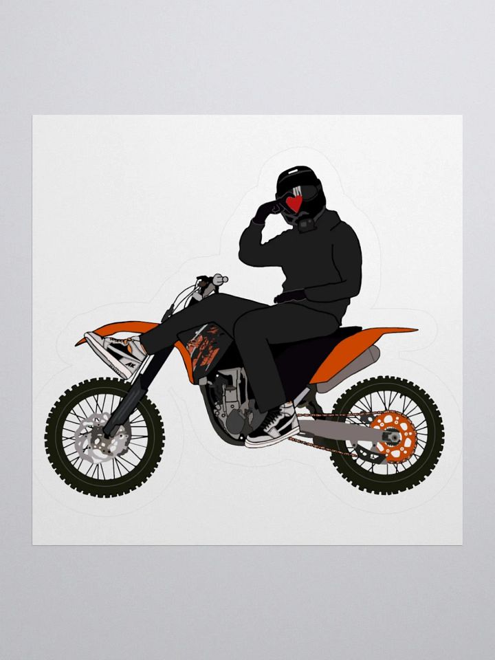 Heart-hand on Bike Kiss-cut Sticker product image (1)