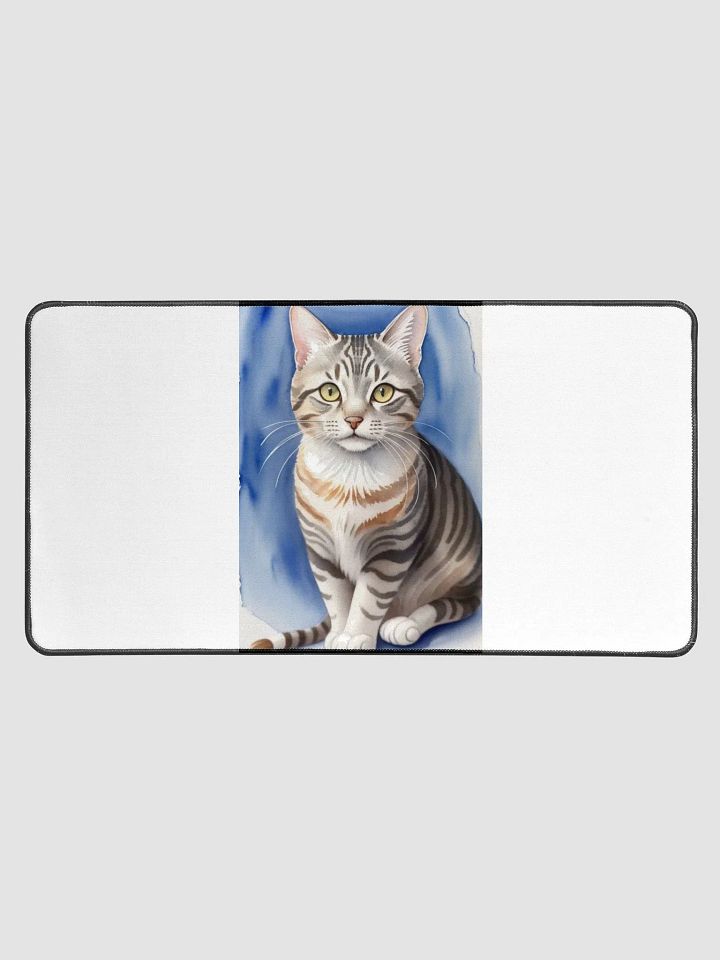 Striped Cat Neoprene Desk Mat product image (1)